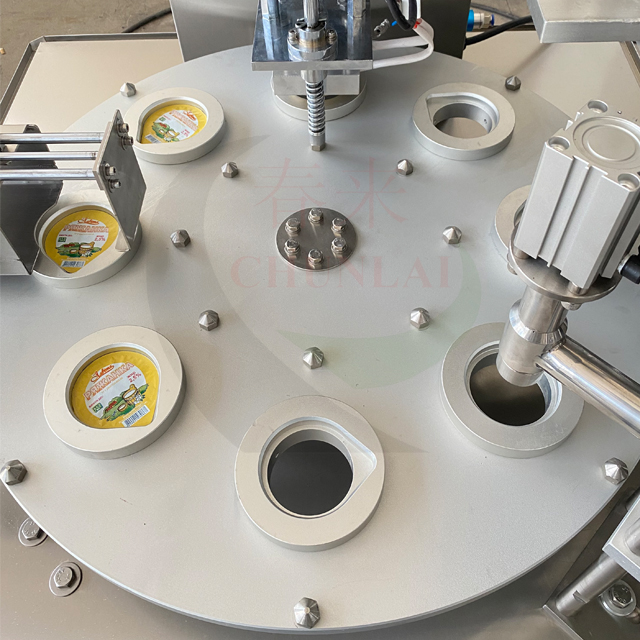 KIS900 Automatic Rotary Type Sauce Cup Filling Sealing Machine from