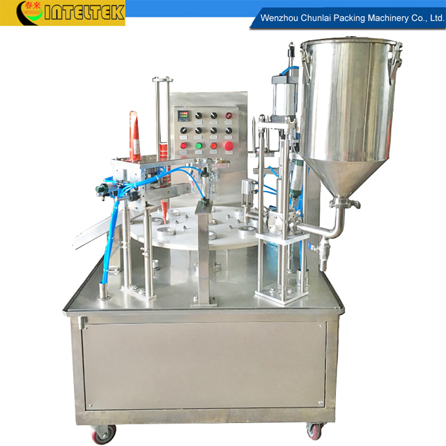 KIS-900 Rotary Type Calippo Paper Cup Filling Sealing Machine