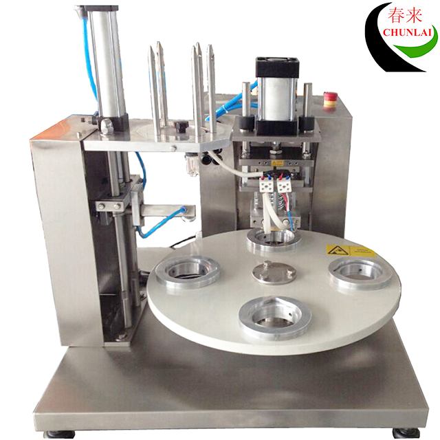 6 Positions Semi Automatic Rotary Type Cup Piston Filling & Sealing Machine