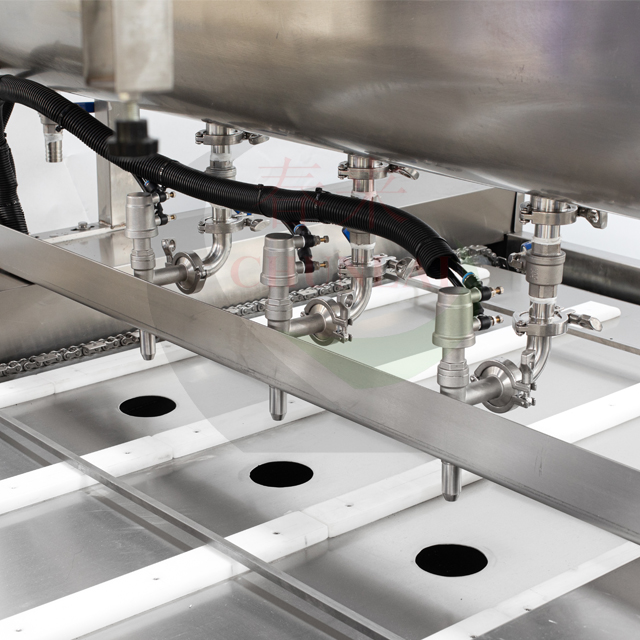 Push Bar Type Tray Filling Vacuum Gas Flushing Packing Sealing Machine