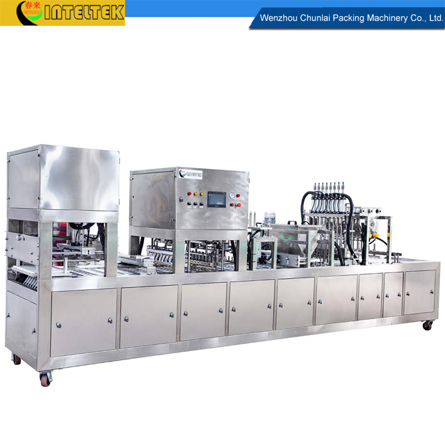BG60-8C Inline Type Chocolate Biscuit Cup Filling and Sealing Machine