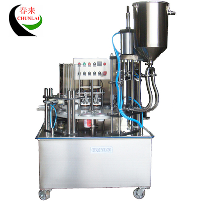 KIS-900-2 Automatic Rotary Type Yogurt Cup Filling Sealing Machine